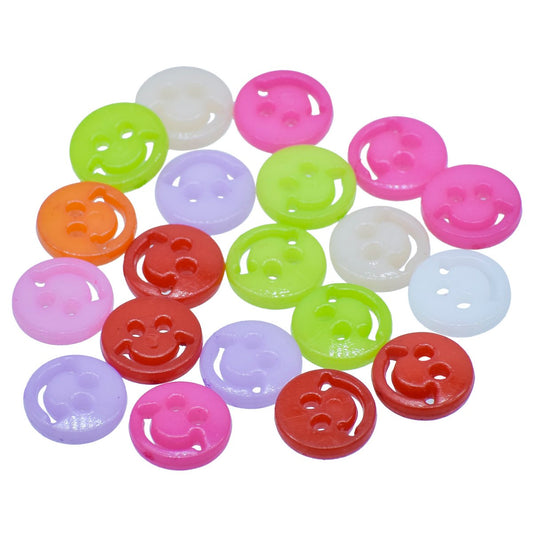 Gift To Love | Craft Decorative Button Smiley | Size : 20L | Pcs : 20 Pcs | Code : JCDBP41