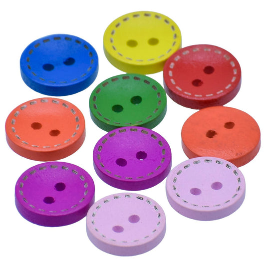 Gift To Love | Craft Decorative Button Round Colour | Size : 24L | Pcs : 10 Pcs | Code : JCDBP45