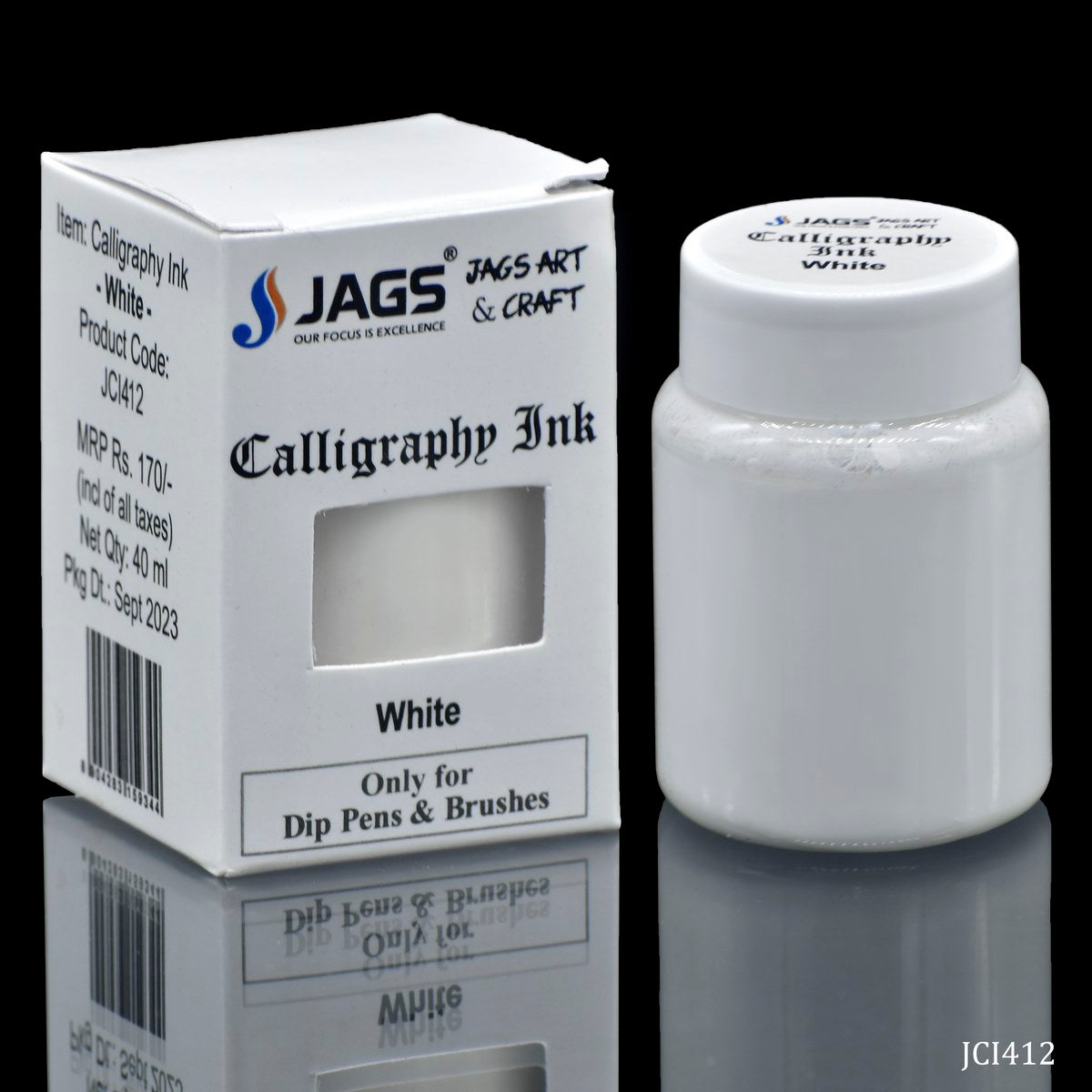 Gift To Love | Calligraphy Inks | Color : White | Pcs : 40 Ml | Code : JCI412