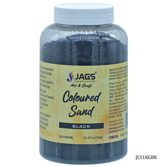 Gift To Love | Coloured Sand | Color : Black | Pcs : 1 Kg | Code : JCS1KGBK