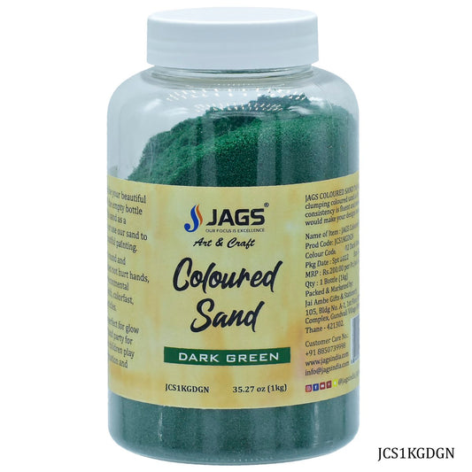 Gift To Love | Coloured Sand | Color : Dark Green | Pcs : 1 Kg | Code : JCS1KGDGN