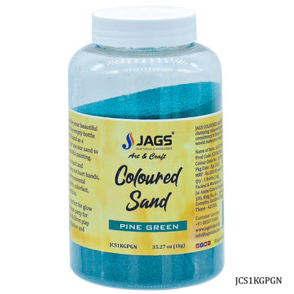 Gift To Love | Coloured Sand | Color : Pine Green | Pcs : 1 Kg | Code : JCS1KGPGN
