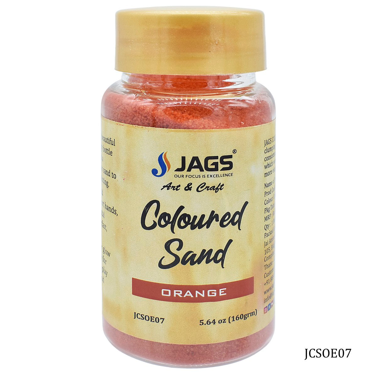 Gift To Love | Coloured Sand | Color : Orange | Pcs : 160 Gms | Code : JCSOE07