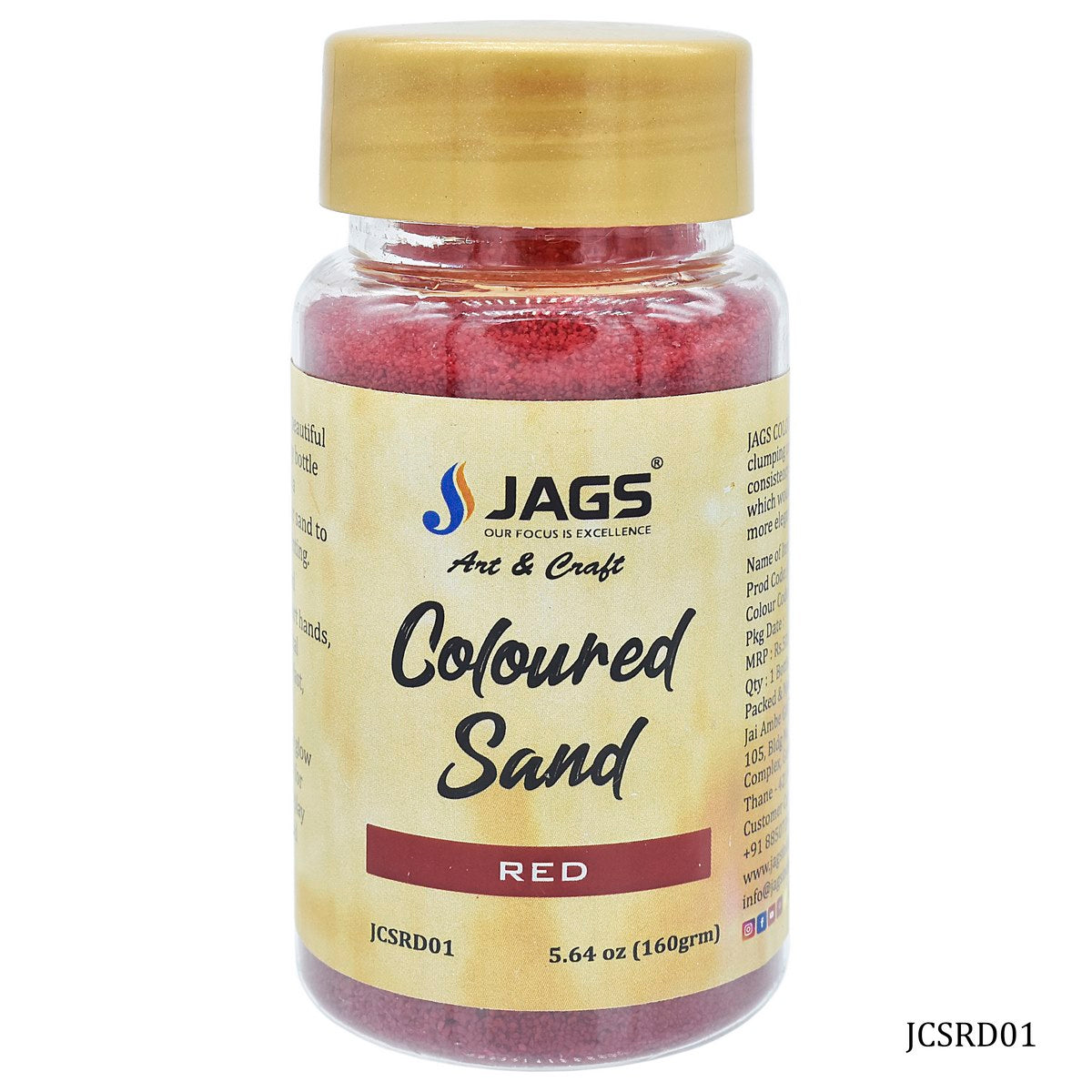 Gift To Love | Coloured Sand | Color : Red | Pcs : 160 Gms | Code : JCSRD01
