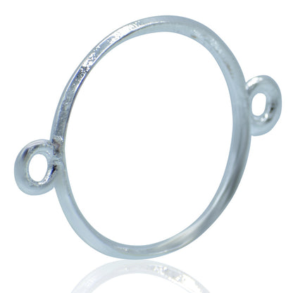 Gift To Love | Diy Bracelet Bezel Round | Color : Silver | Pcs : 4 Pc | Code : JDBS01