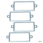 Gift To Love | Diy Bracelet Bezel Rectangle | Color : Silver | Pcs : 4 Pc | Code : JDBS02