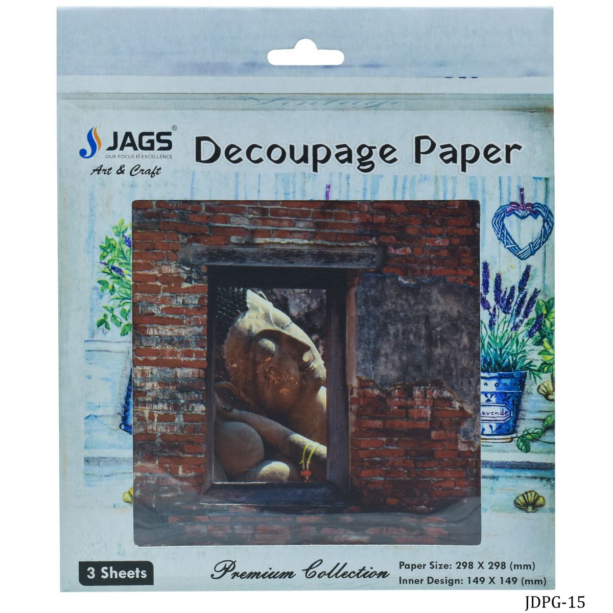 Gift To Love | Decoupage Paper Window Buddha | Code : JDPG-15