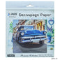 Gift To Love | Decoupage Paper Vintage Blue Car | Color : Blue | Code : JDPG-19