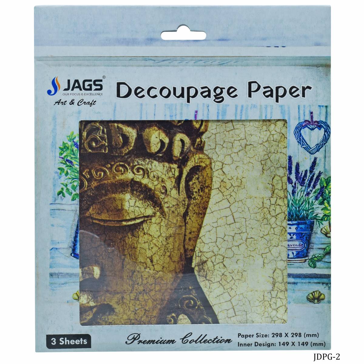 Gift To Love | Decoupage Paper Crackle Buddha | Code : JDPG-2