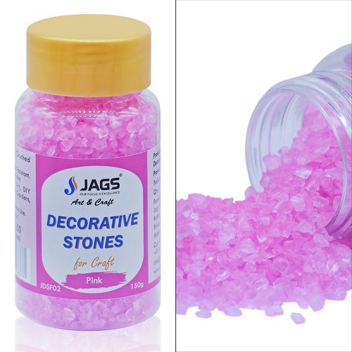 Gift To Love | Jags Decorative Stones For Craft 150 Gram Pink | Code : JDSF02