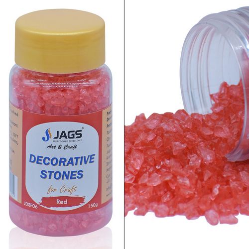 Gift To Love | Jags Decorative Stones For Craft 150 Gram Red | Code : JDSF06