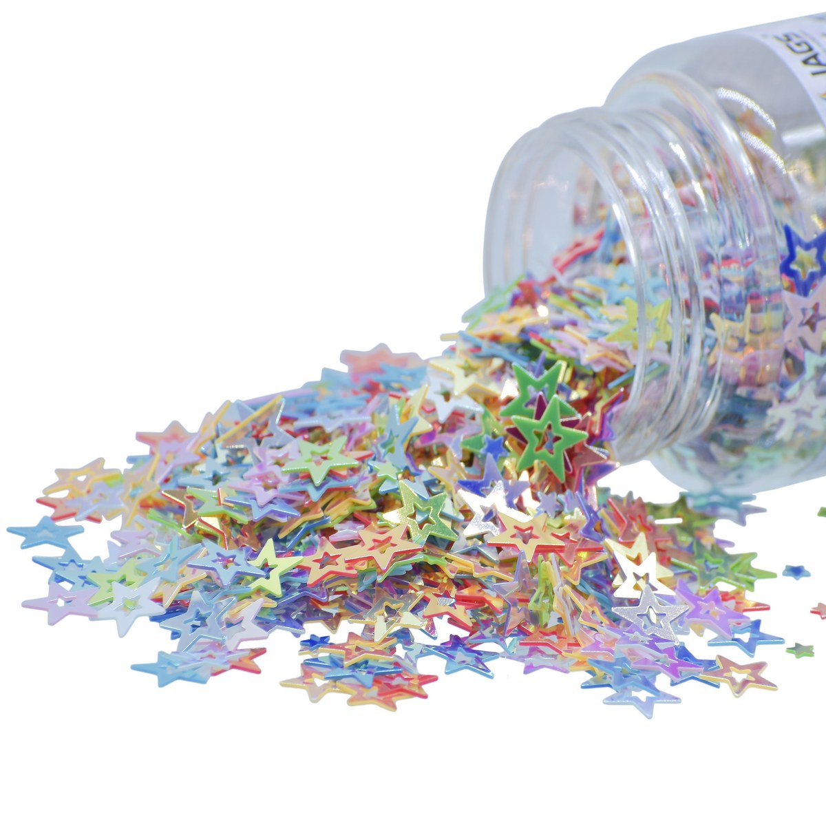 गिफ्ट टू लव | क्राफ्ट सेक्विन स्टार | रंग: मल्टी कलर | साइज़: 5 मिमी | पीस: 20 ग्राम | कोड: JDSM12