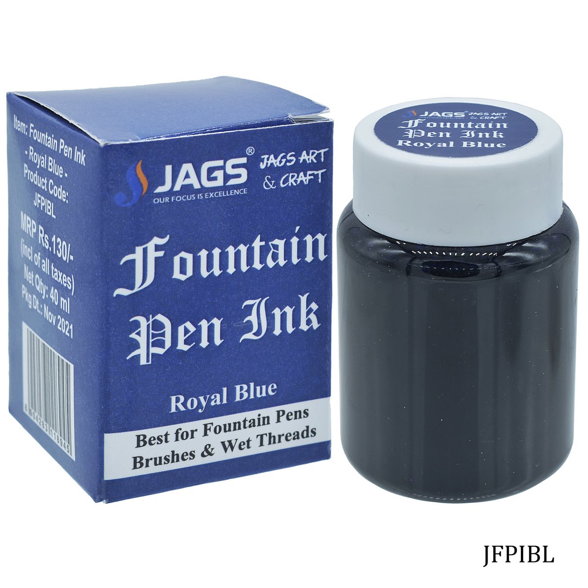 Gift To Love | Fountain Pen Inks | Color : Royal Blue | Pcs : 40 Ml | Code : JFPIBL