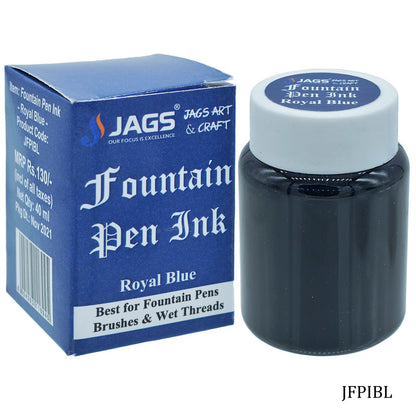 Gift To Love | Fountain Pen Inks | Color : Royal Blue | Pcs : 40 Ml | Code : JFPIBL