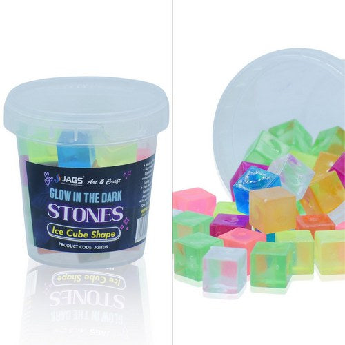 Gift To Love | Jags Glow In The Dark Small Cube Rocks Shape 100 Gram | Code : JGIT05