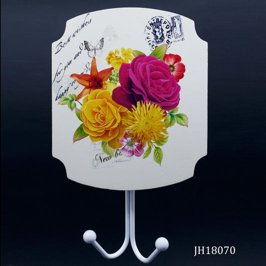 Gift To Love | Wooden Hook Printed Fancy Square | Code : JH18070