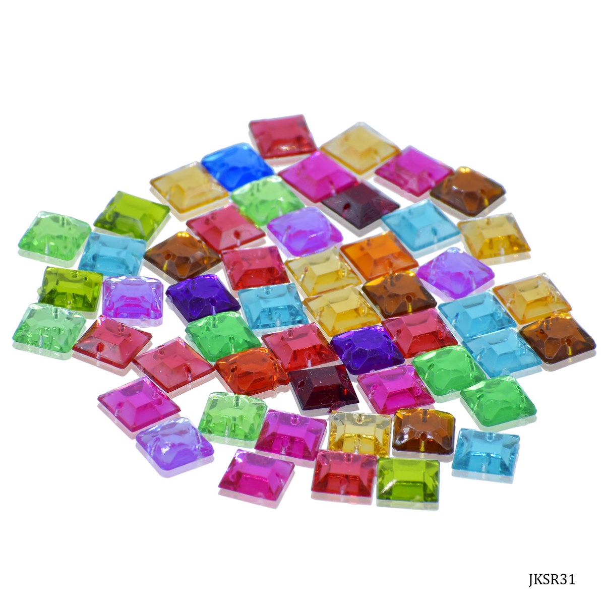 Gift To Love | Kundan Stone Square | Size : 10 X 10 Mm | Code : JKSR31