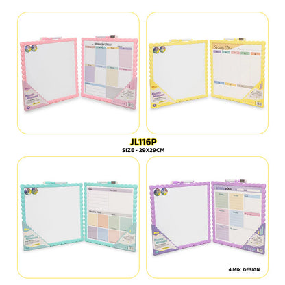Gift To Love | Writing White Board Magnetic Planner | Size : 29 X 29 Cm | Code : JL116P