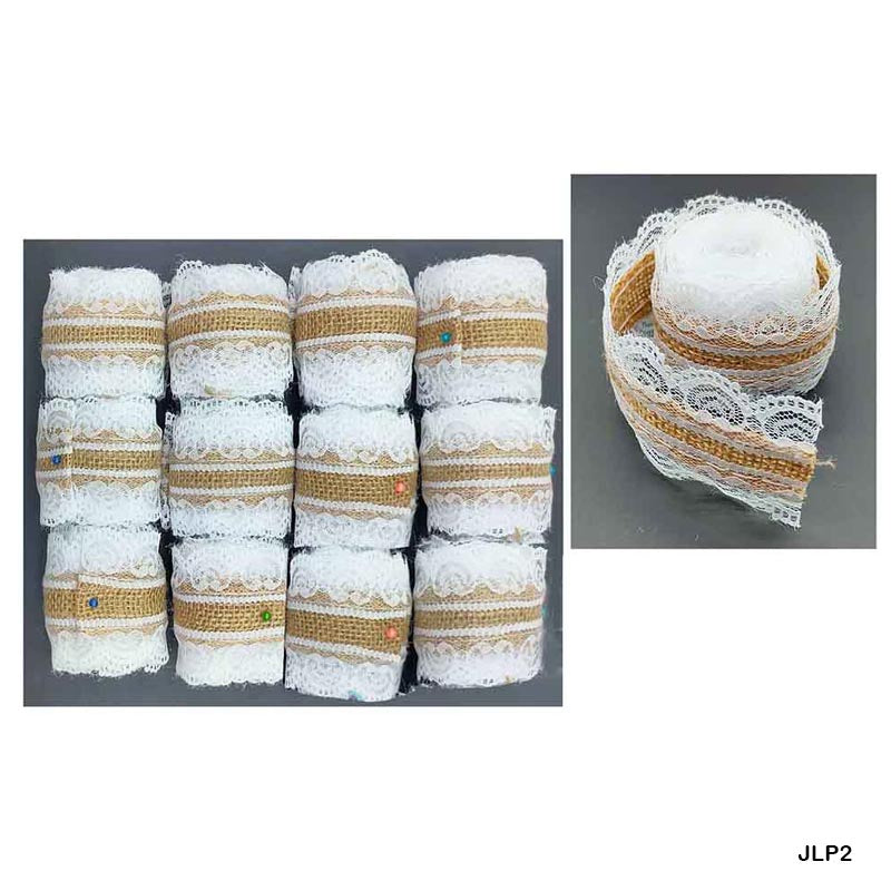 JLP2 JUTE LACE PLAIN (12PC) 2MTR EACH - GIFT TO LOVE