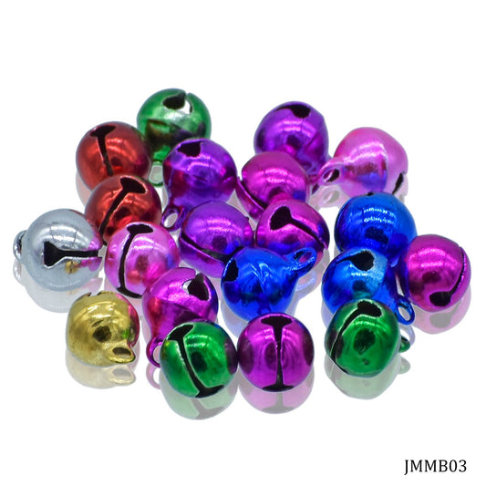 Gift To Love | Mini Metal Bells | Color : Mixed Colors | Size : 8 Mm | Pcs : 10 Pcs | Code : JMMB03