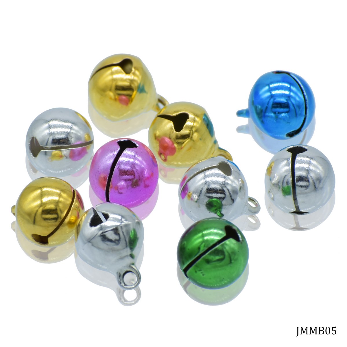 Gift To Love | Mini Metal Bells | Color : Mixed Colors | Size : 12 Mm | Pcs : 10 Pcs | Code : JMMB05