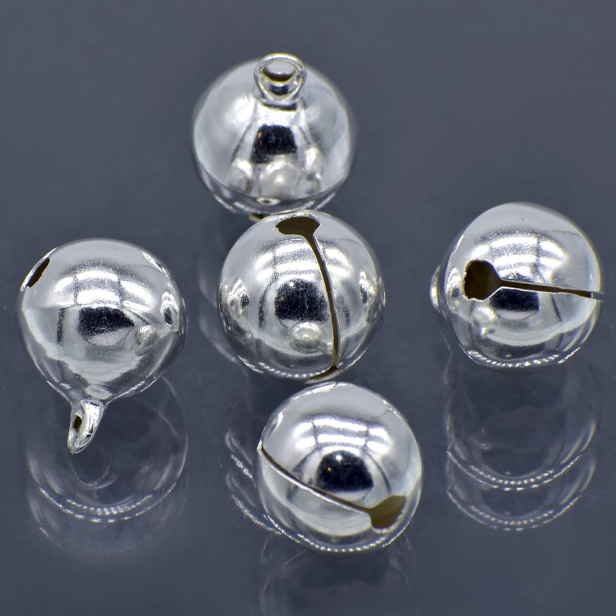 Gift To Love | Mini Metal Bells | Color : Silver | Size : 16 Mm | Pcs : 5 Pcs | Code : JMMB33