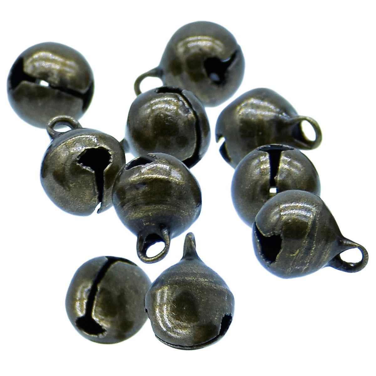 Gift To Love | Mini Metal Bells | Color : Bronze | Size : 8 Mm | Pcs : 10 Pcs | Code : JMMB35