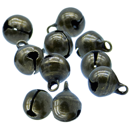 Gift To Love | Mini Metal Bells | Color : Bronze | Size : 8 Mm | Pcs : 10 Pcs | Code : JMMB35
