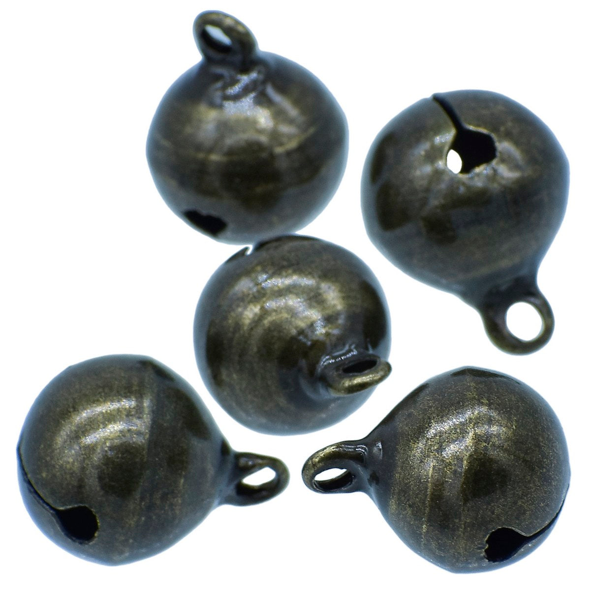 Gift To Love | Mini Metal Bells | Color : Bronze | Size : 14 Mm | Pcs : 5 Pcs | Code : JMMB38