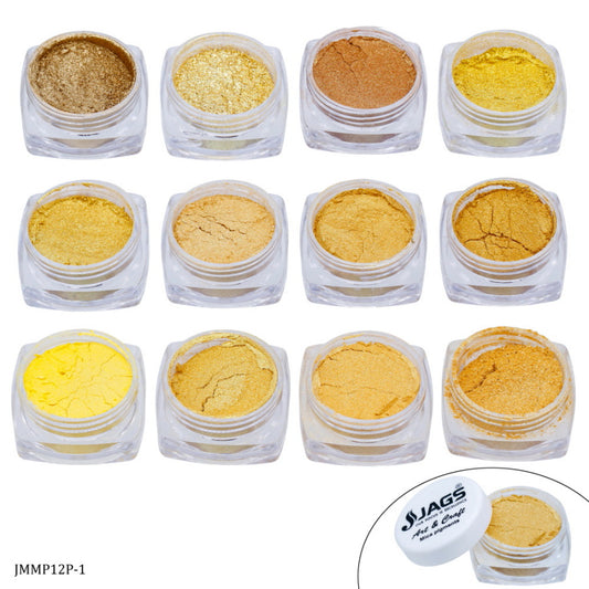Gift To Love | Mica Powder Gold Shade | Pcs : 12 Pcs Set | Code : JMMP12P-1