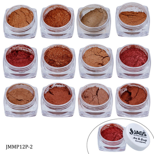 Gift To Love | Mica Powder Copper Shade | Pcs : 12 Pcs Set | Code : JMMP12P-2