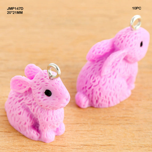 Gift To Love | Rabbit Pendants | Size : 20 Mm X 21 Mm | Pcs : 10 Pcs | Code : JMP147D