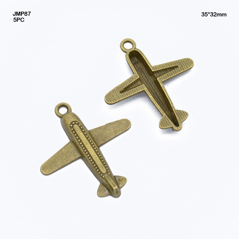 Gift To Love | Plane Pendants | Color : Copper | Size : 35 Mm X 32 Mm | Pcs : 5 Pcs | Code : JMP87