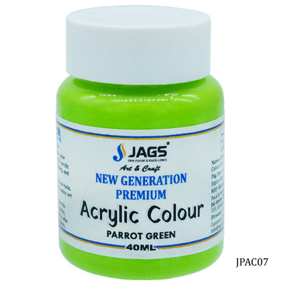 Gift To Love | Premium Acrylic Colour | Color : Parrot Green | Size : 40 Ml | Code : JPAC07