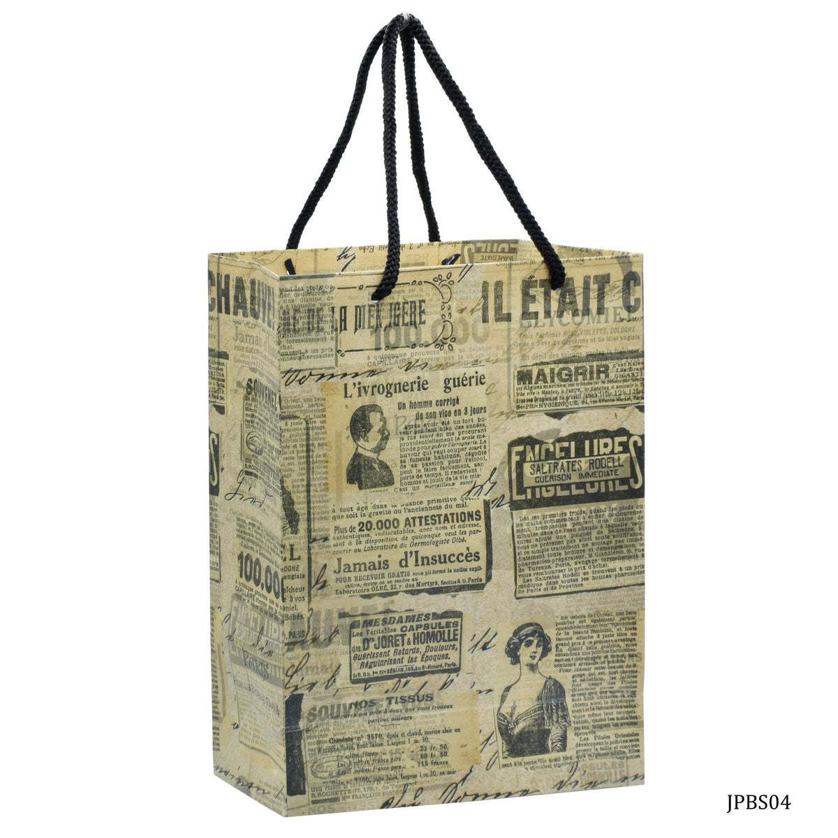 Gift To Love | Paper Bag Vintage Newspaper | Size : A5 | Code : JPBS04