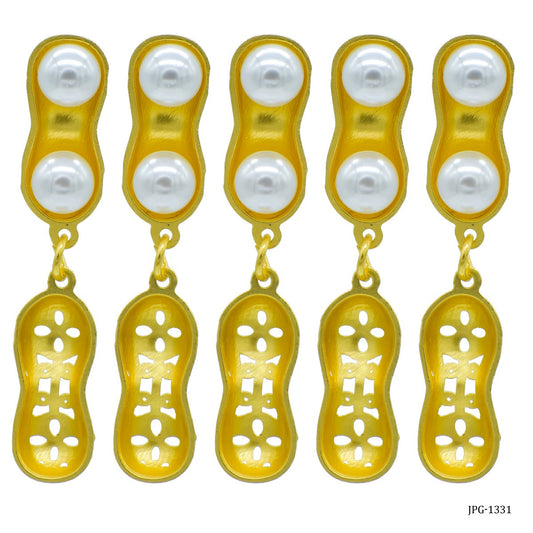 Gift To Love | Metal Craft Fitting Peanuts | Color : Gold | Pcs : 2 Pcs | Code : JPG-1331
