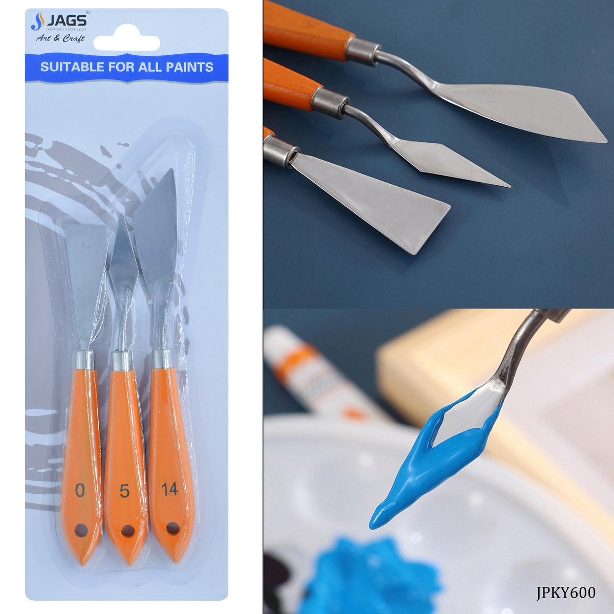 Gift To Love | Painting Knife | Pcs : 3 Pcs Set | Code : JPKY600