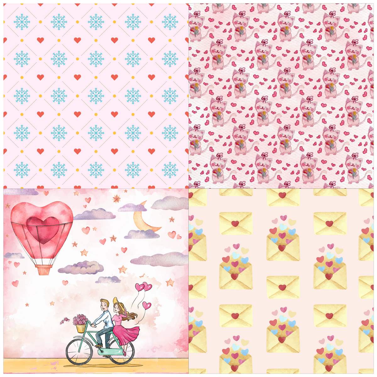 Gift To Love | Paper Love Forever | Size : 12X12 | Pcs : 36 Sheets | Code : JPLF12X36