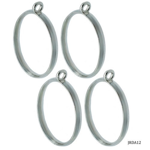 Gift To Love | Diy Metal Imitation 4Pcs Silver Ovel | Code : JRDA12