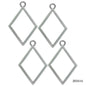 Gift To Love | Metal Imitation Rhombus | Color : Silver | Pcs : 4 Pcs | Code : JRDA16