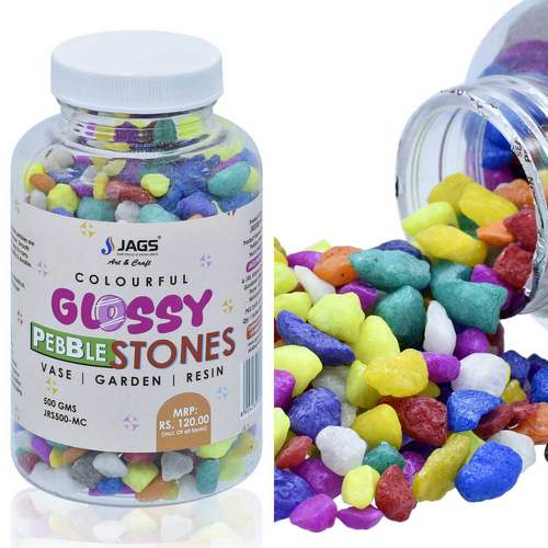 Gift To Love | Jags Pebble Stones Small 500Gms Multi Colour | Code : JRS500-MC