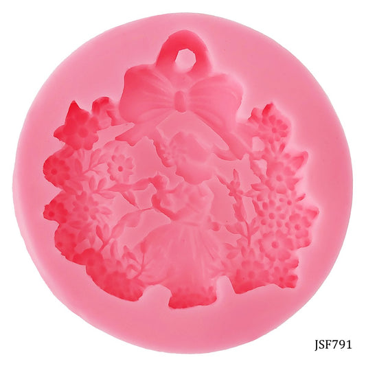 Gift To Love | Silicone Mould Princess Floral Design | Code : JSF791