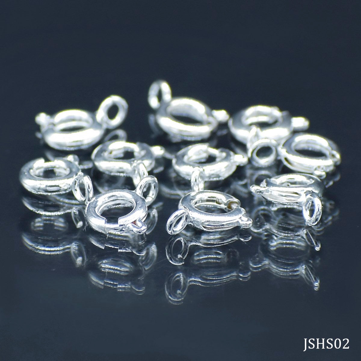 Gift To Love | Jewellery Springring Hooks Small | Color : Silver | Pcs : Set Of 10 Pc | Code : JSHS02