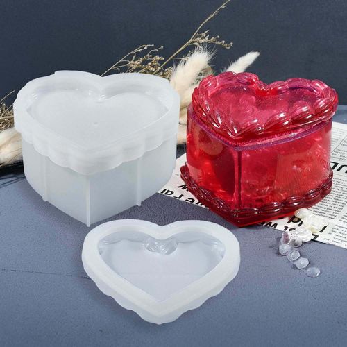 Gift To Love | Jags Silicone Mould Heart Shape Storage Box | Code : JSM41