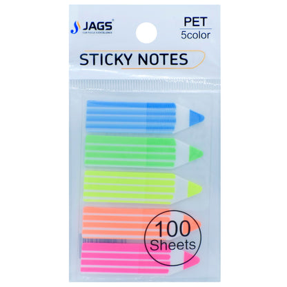 Gift To Love | Sticky Note Arrow Pencil Neon | Pcs : 100 Sheets Pack Of 5 Colour | Code : JSNA04