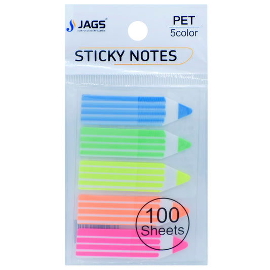 Gift To Love | Sticky Note Arrow Pencil Neon | Pcs : 100 Sheets Pack Of 5 Colour | Code : JSNA04