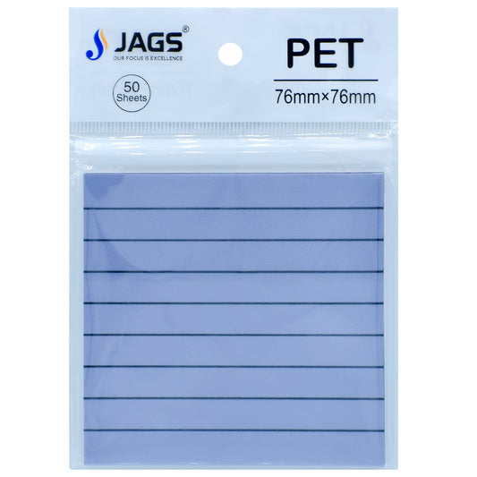 Gift To Love | Sticky Note Transparent Ruled | Size : 76 Mm X 76 Mm | Code : JSNT3X3RD