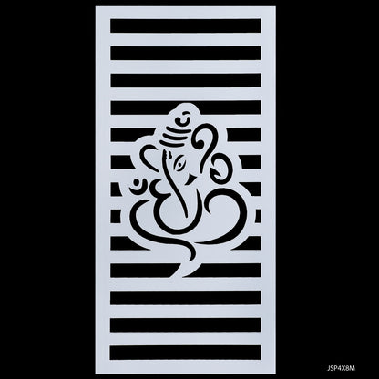 Gift To Love | Plastic Stencil Ganesh | Size : 4 X 8 Inch | Code : JSP4X8M