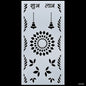 Gift To Love | Plastic Stencil Shubh Labh Bell | Size : 4 X 8 Inch | Code : JSP4X8R