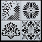 Gift To Love | Stencil Plastic | Size : 6 X 6 | Pcs : 4 Pcs Set | Code : JSP601